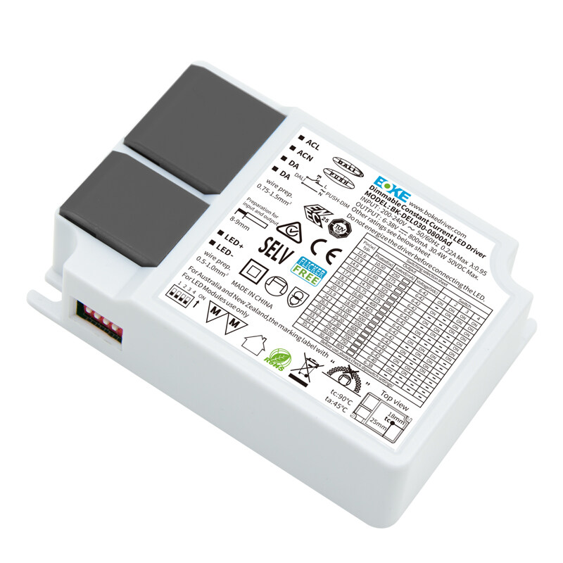 Boke Constant Current Independent Dimmable Driver DEL Series DALI-2+Push