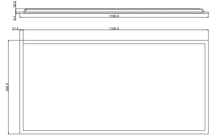 led panel light 1195x595mm