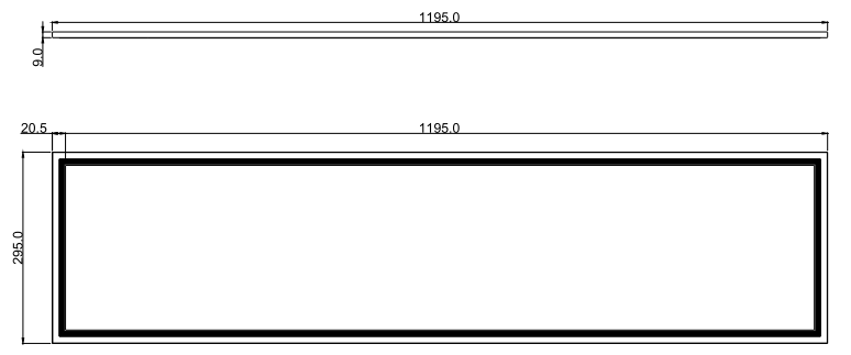 led panel light 1200x300