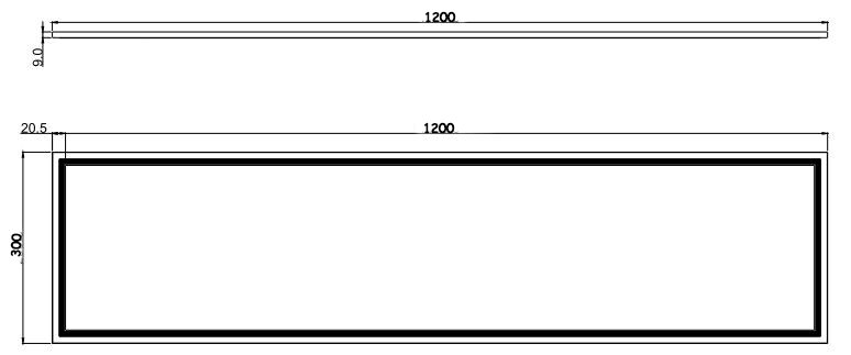 led panel light 1200x300x9