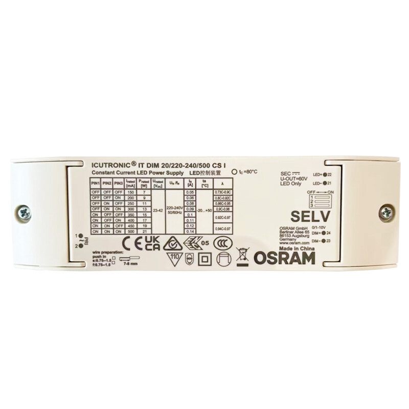 Osram 0-10V dimmable driver 20W