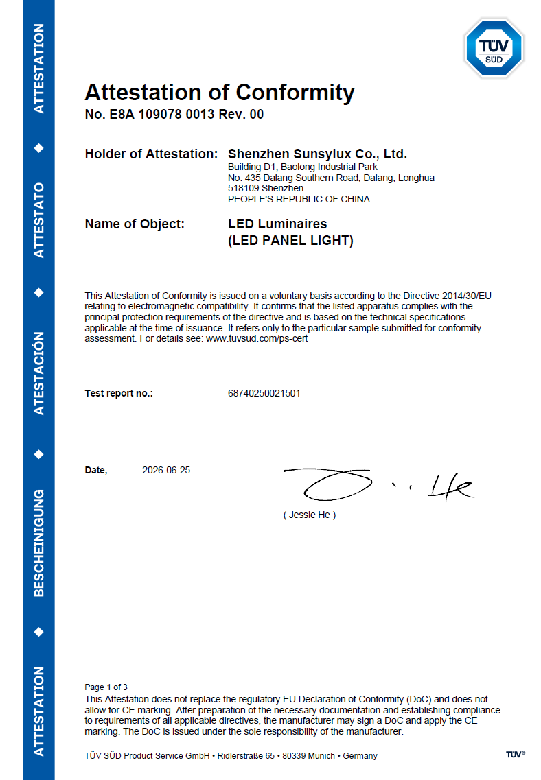 CE-EMC for Back-lit LED Panel